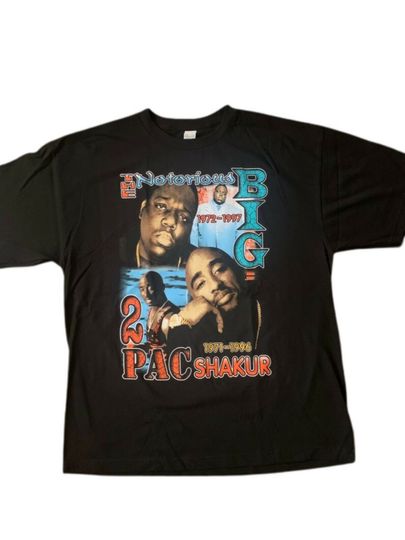 Discover Big and Tupac T-shirt 2pac Hip Hop Rap pop Fashion Legends