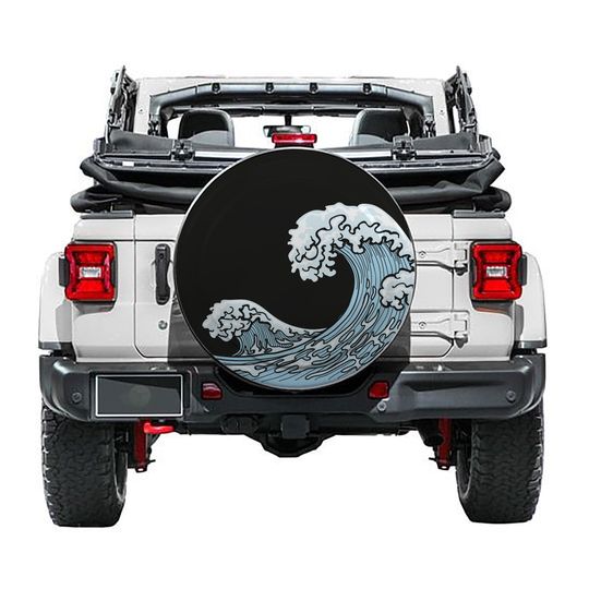 Discover Waves Tire Cover - Spare Tire Cover