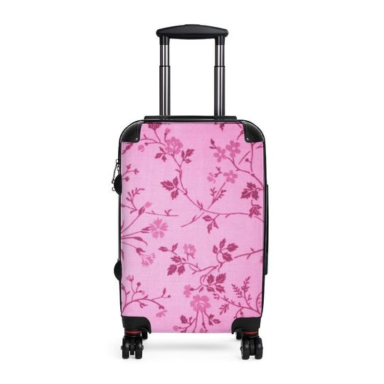 Discover Pink Floral Design Travel Suitcase