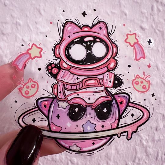 Discover Catstronout Transparent Sticker