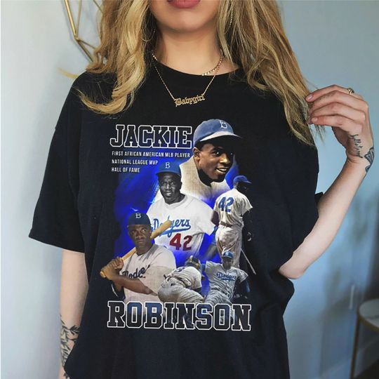 Discover Vintage Style Jackie Robinson Graphic Tee