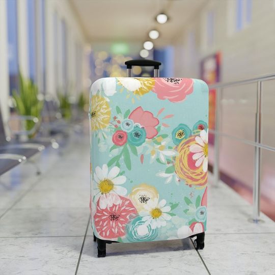 Discover Floral Luggage Cover | Travel Luggage Cover