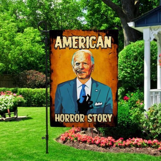 Discover Halloween Anti Biden Garden Flag