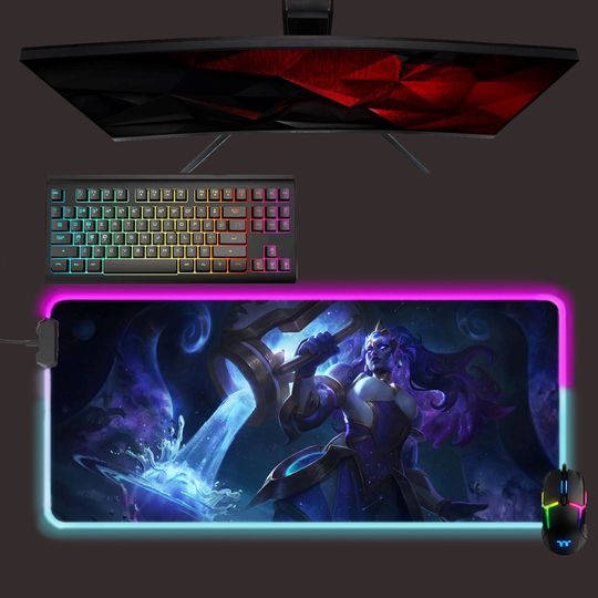 Discover Illaoi led mouse mat, video game rgb mouse pad