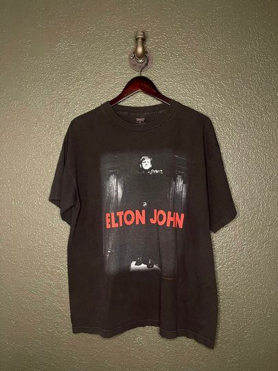 Discover Elton John - 1997 Vintage Polygram Portrait Shirt - L