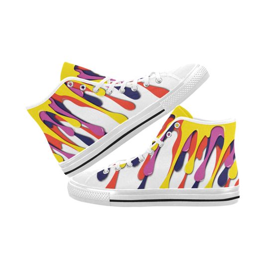 Discover Men's Colorful Paint Splatter Men's High Top Sneaker