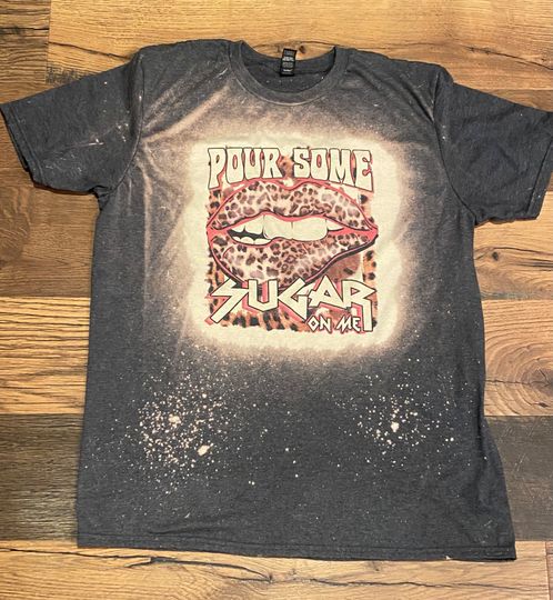 Discover Music Bleached, Distressed Pour Some Sugar on me 3D T-Shirt