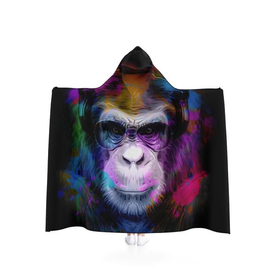 Discover Monkey Hooded Blanket, Custom blanket