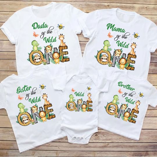 Discover Safari Animal Wild One Shirt, Safari Wild One Family Shirt