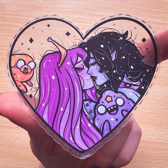 Discover Heart Transparent Sticker
