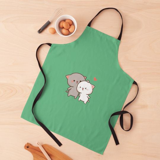 Discover Peach And Goma cat loving each other Apron