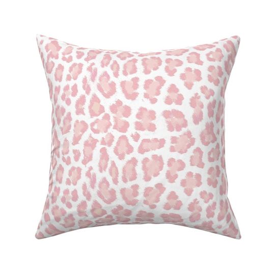 Discover Pink Leopard Spots Throw Pillow