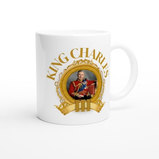 Discover King Charles III Commemorative White  Ceramic Mug | His Majesty King Charles