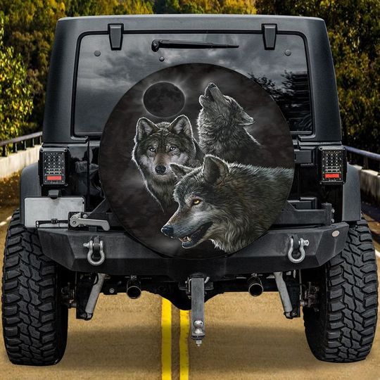 Discover Wolves Spare Tire Cover