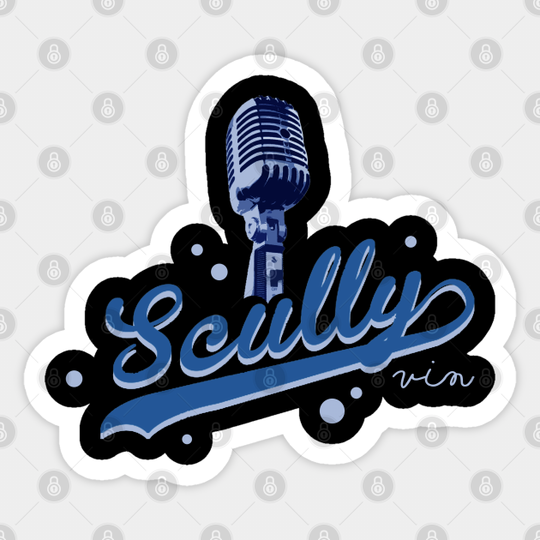 Discover Vin Scully Mic Vin Scully - Sticker