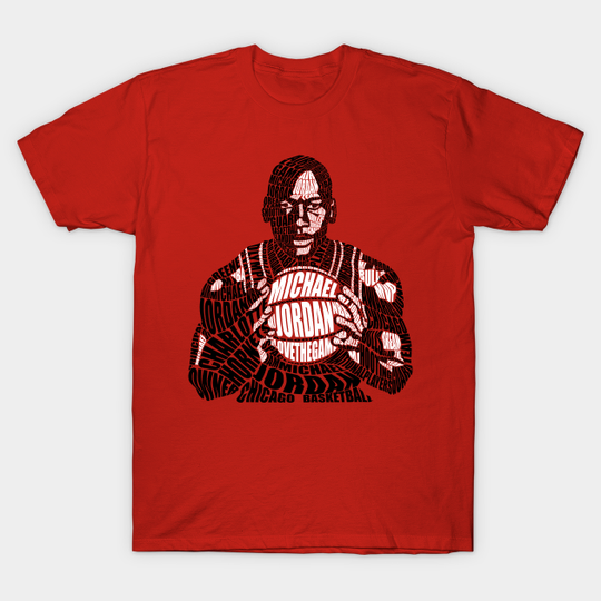 Discover Michael Jordan Calligram - Michael Jordan - T-Shirt