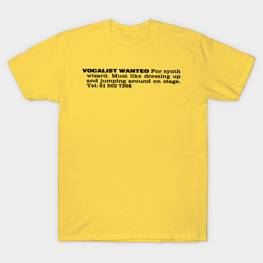 Discover Erasure / Vince Clark 80s Wanted Ad - Erasure - T-Shirt