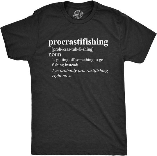 Discover Mens Procrastifishing T Shirt Funny Fishing Gift for Dad Grandpa Fisherman Fish