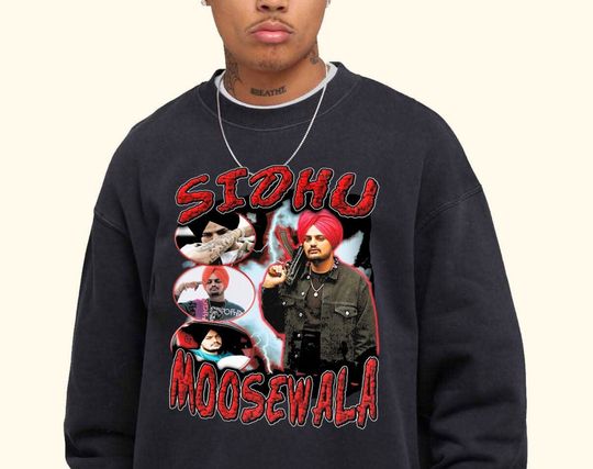 Discover RIP Sidhu Moose Wala Vintage Sweatshirt, Legend Sidhu Moose Wala Sweatshirt