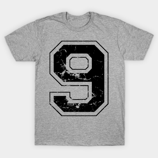 Discover Number 9 Nine Black Jersey Sports Athletic Player - Jersey Number 9 - T-Shirt