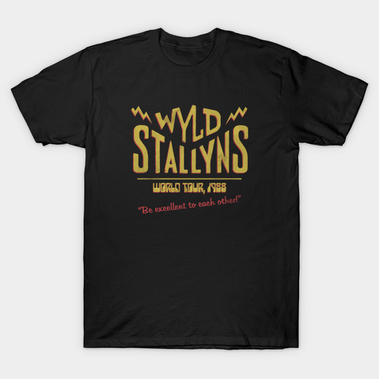 Discover Wyld Stallyns World Tour 1988 - Movies - T-Shirt
