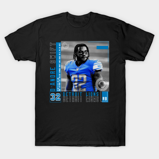 Discover D'Andre Swift Football Edit Tapestries Lions - Dandre Swift - T-Shirt