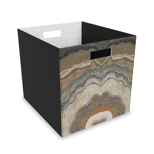 Discover Earthy Bronze Geode Felt Storage Box