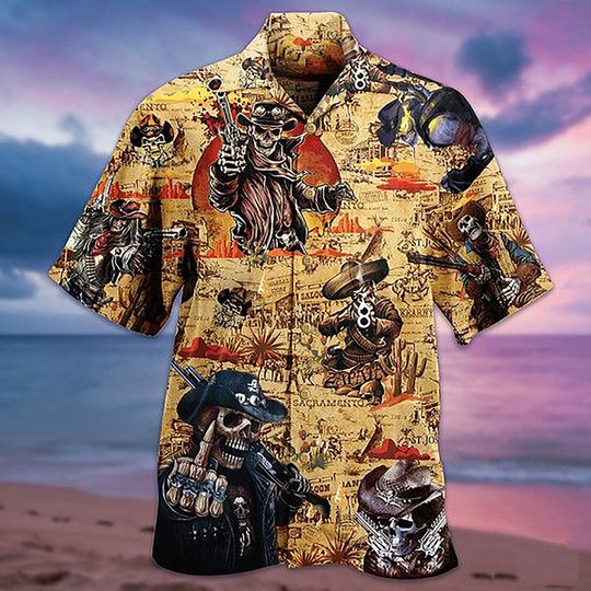 Discover Skull Hawaiian Skull Pirate Hawaii Shirt
