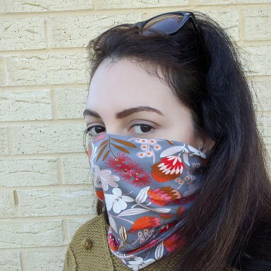 Discover Native Bouquet Neck Gaiter Face Mask Headband/Neck Gaiters/Jocelyn Proust Face Covering/Scarf/Bandana Face Masks Australia/Reuse Face Mask