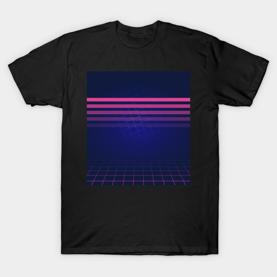 Discover Allure of the Synthwave Lines - Synthwave Vaporwave - T-Shirt