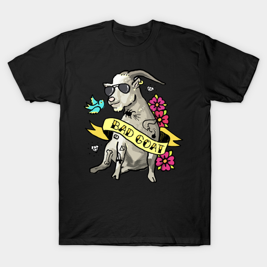 Discover Goat Bad Pet Floral - Goat - T-Shirt