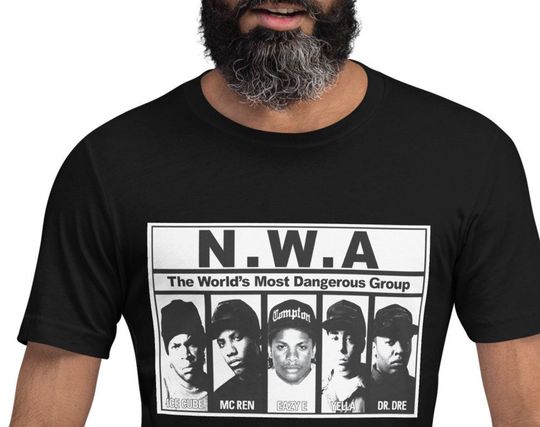Discover NWA Tshirt - NWA Apparel - 90s Hiphop Outfit - Hiphop Tshirt - 2pac Shirt
