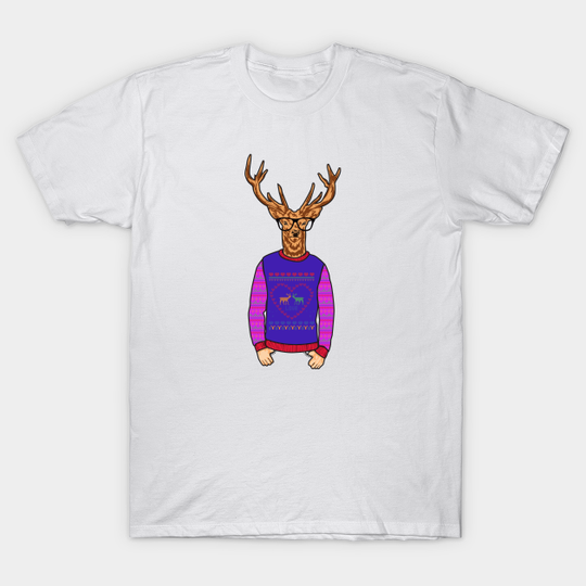 Discover Ugly Xmas Sweater, Deer - Deer - T-Shirt