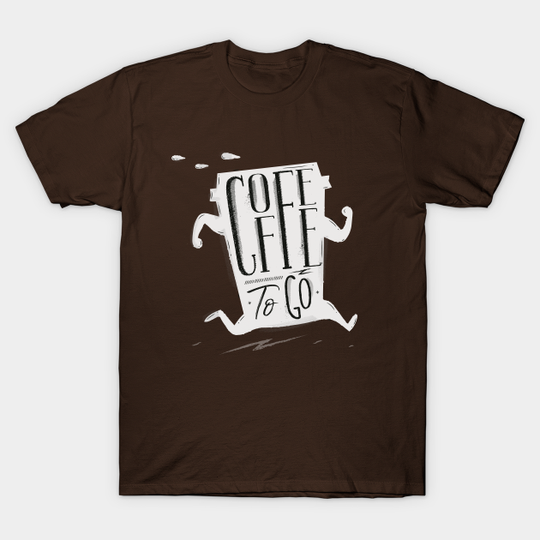 Discover Running Cup Of Coffee - Coffee - T-Shirt
