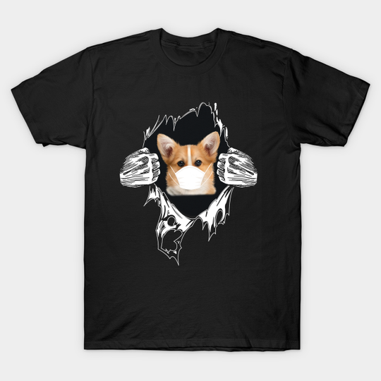 Discover Corgi Face Mask - Corgi Face Mask - T-Shirt