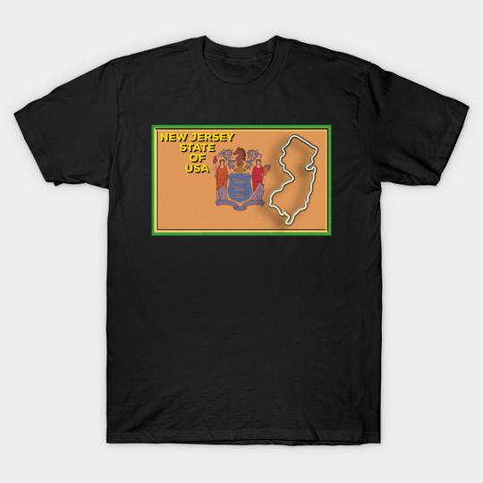 Discover New Jersey - New Jersey State Of The Usa - T-Shirt