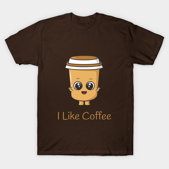 Discover Paper Cup Coffee in Cute Kawaii Style - Cute Coffee Cup - T-Shirt