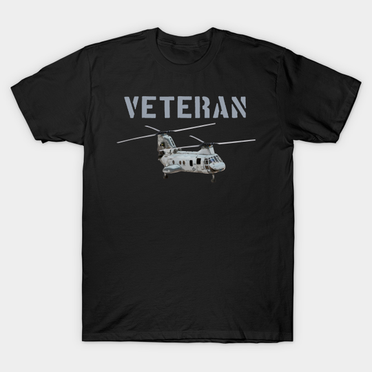 Discover CH-46 Sea Knight Helicopter Veteran - Navy Veteran - T-Shirt