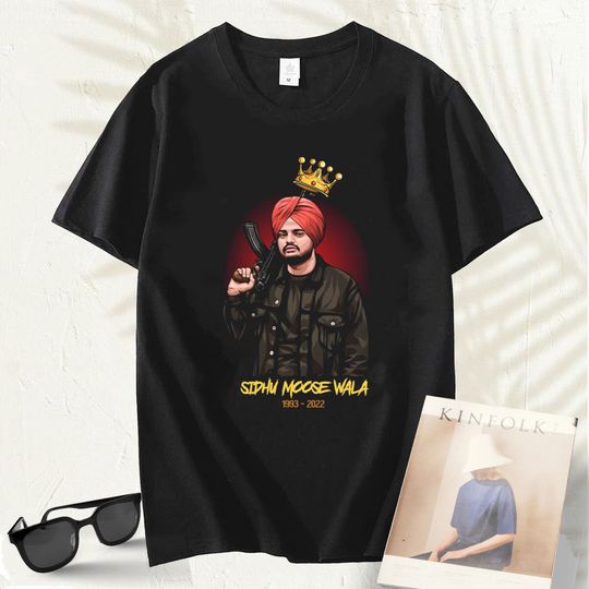 Discover Sidhu Moosewala Art Shirt, RIP Sidhu Moosewala 1993-2022 T-shirt