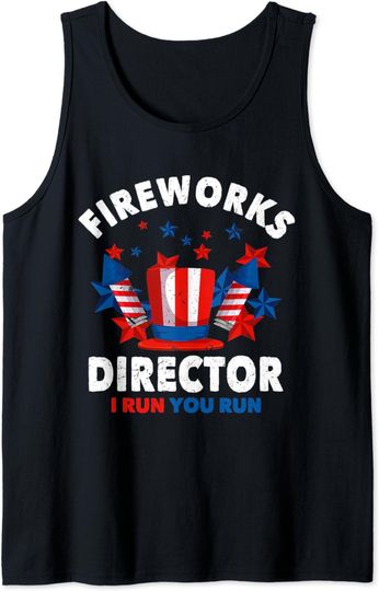 Discover Fireworks Director Funny 4th of July Gift For Men Patriotic Tank Top