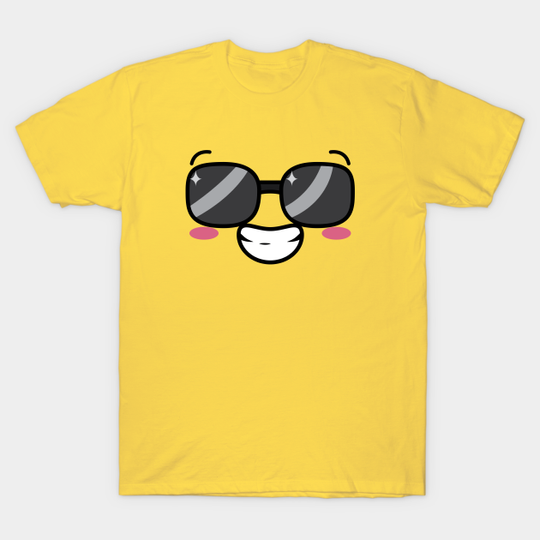 Discover Cute face with glass - Glasses Face - T-Shirt