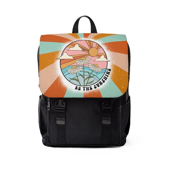 Discover Hippie Crystal Witchy Unisex Casual Shoulder Backpack