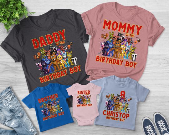 Discover Five Nights at Freddy's Birthday Family Shirt