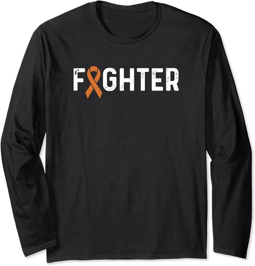 Discover Multiple Sclerosis Awareness Products MS Ribbon Fighter Long Sleeve T-Shirt