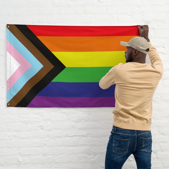 Discover LGBT Pride Fabric Progressive Flag
