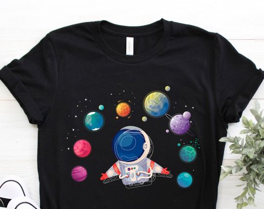 Discover Solar System Astronaut Outer Space T Shirt