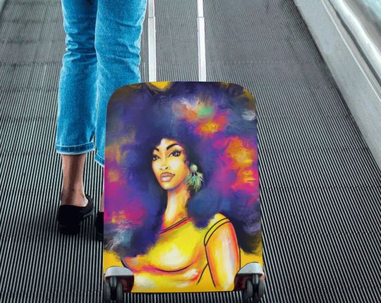 Discover African American Afro Suitcase Luggage Cover