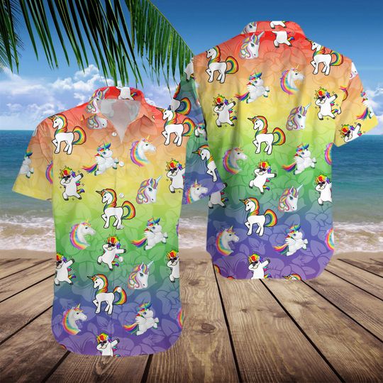 Discover Pony Hawaiian Shirt, LGBT Couple Hawaiian Shirt