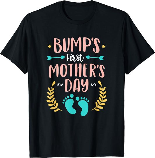 Discover Bumps First Mother's Day Shirt Baby Expecting Mom Gift