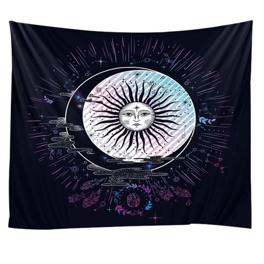 Discover Astrology Tapestry Sun and Moon Wall Hanging Tapestries Home Decor